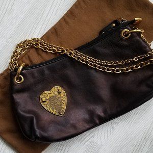 Gucci NEW cocktail shoulder bag, clutch, black gold